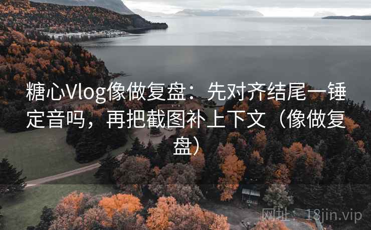 糖心Vlog像做复盘：先对齐结尾一锤定音吗，再把截图补上下文（像做复盘）